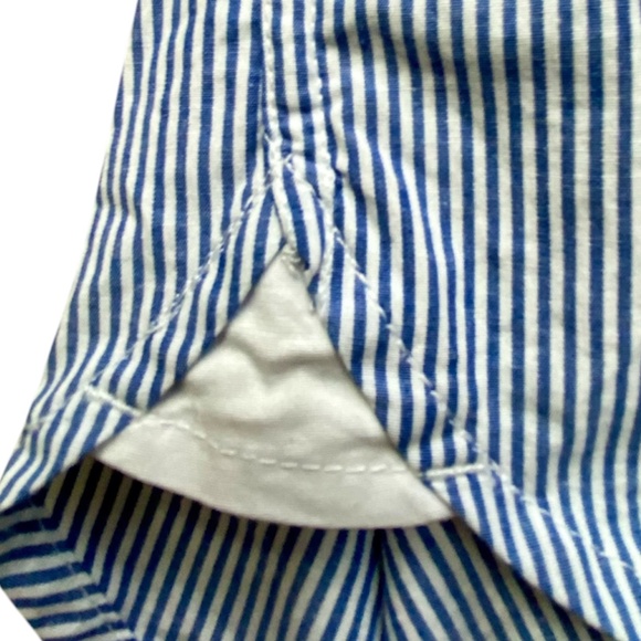 US Polo Assn Ralph Lauren Striped poplin long sleeve shirt blue white preppy S - Picture 6 of 8